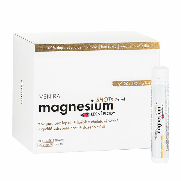 VENIRA magnesium shots, 20x25ml - příchuť lesní plody porovnat ceny