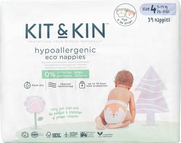 Kit & Kin Eko plenky, velikost 4 (34 ks) porovnat ceny