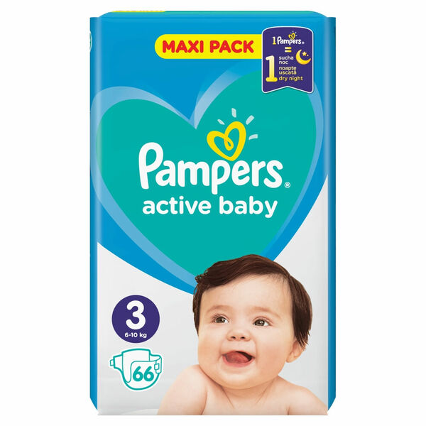 PAMPERS Active Baby Vel.3 Dětské pleny 6-10kg  66 ks porovnat ceny