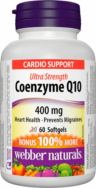 Webber Naturals Koenzym Q10 400mg 60 tobolek porovnat ceny
