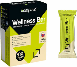 Kompava Wellness Bar Sixpack proteinová tyčinka, vanilka-mandle 6x60g porovnat ceny
