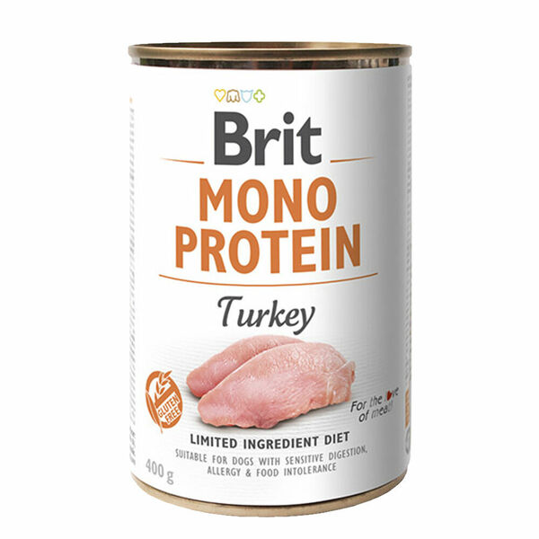 Brit MONO PROTEIN Turkey konzerva pro psy 400 g porovnat ceny