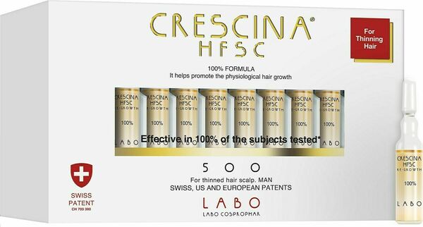 Crescina na podporu růstu vlasů (stupeň 500) muži 20x3,5ml porovnat ceny