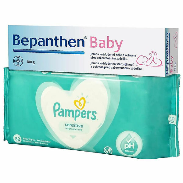 BEPANTHEN Baby mast 100 g + PAMPERS ubrousky 52 ks ZDARMA porovnat ceny