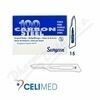 Čepelky skalpel.SURGEON č.15 steril.100ks CELIMED porovnat ceny