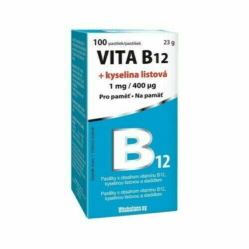 Vita B12 + kyselina listová 1 mg/400mcg tbl.100 porovnat ceny