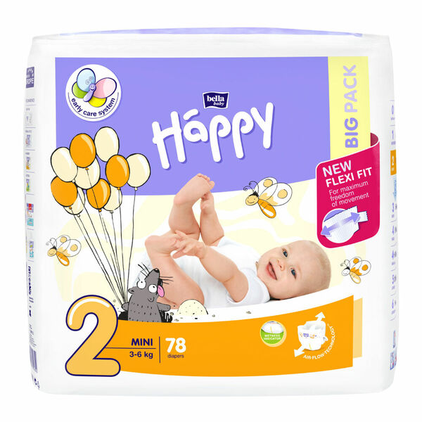 Bella Happy  Bella Baby Happy Mini Big Pack 3-6kg 78ks porovnat ceny