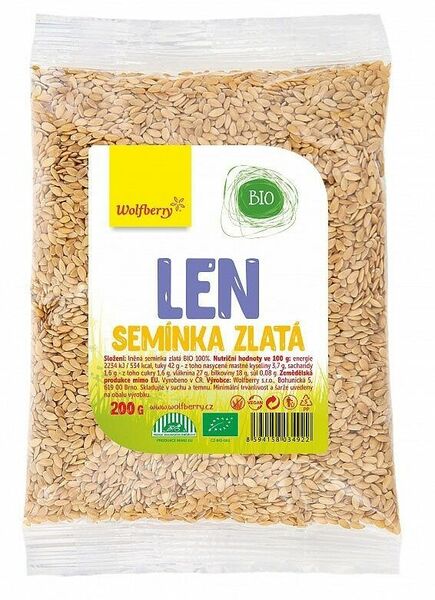 Wolfberry Lněné semínko zlaté BIO 200g porovnat ceny