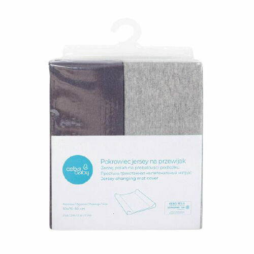CEBA Potah na přebalovací podložku 50 x 70-80cm Light Grey Melange+Dark Grey 2ks porovnat ceny