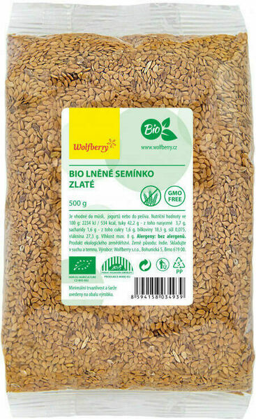 Wolfberry Lněné semínko zlaté BIO 500g porovnat ceny