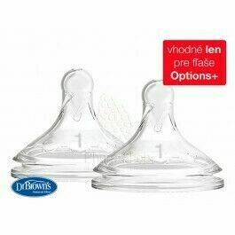 Dr. Brown's Náhradní silikonové savičky pro kojenecké láhve options + WIDE-NECK stupeň 1 – BPA FREE – 2 ks porovnat ceny