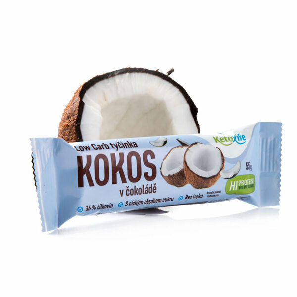 KETOLIFE Low carb tyčinka kokos v čokoládě 55 g porovnat ceny