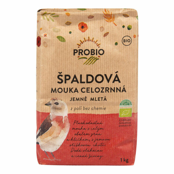 PROBIO Mouka špaldová celozrnná jemně mletá BIO 1 kg porovnat ceny