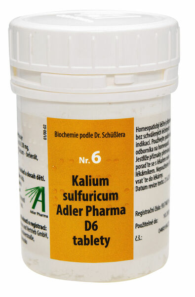 Adler Pharma Nr. 6 Kalium sulfuricum Adler Pharma D6 2000 tablet porovnat ceny