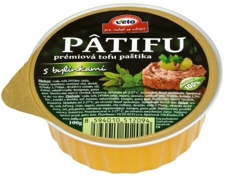 VETO Paštika PATIFU s bylinkami 100g porovnat ceny
