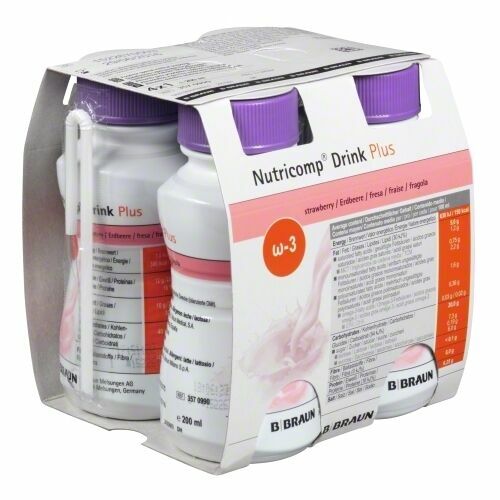B.Braun Nutricomp Drink Plus Jahoda perorální roztok 4x200ml porovnat ceny