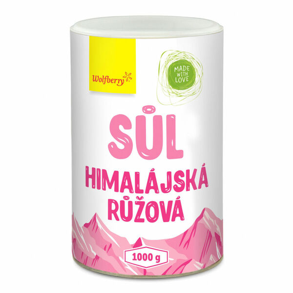 WOLFBERRY Himalájská sůl růžová jemná dóza 1000 g porovnat ceny
