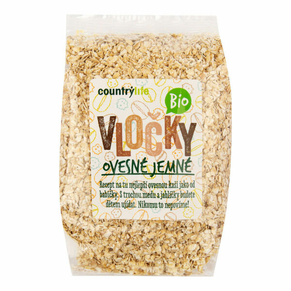 COUNTRY LIFE Vločky ovesné jemné 500 g BIO porovnat ceny