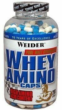 Whey Amino Caps, komplexní aminokyseliny, Weider, 280 kapslí porovnat ceny
