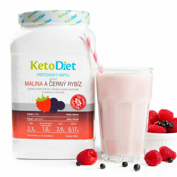 KETODIET Proteinový nápoj s příchutí malina a černý rybíz 35 porcí porovnat ceny