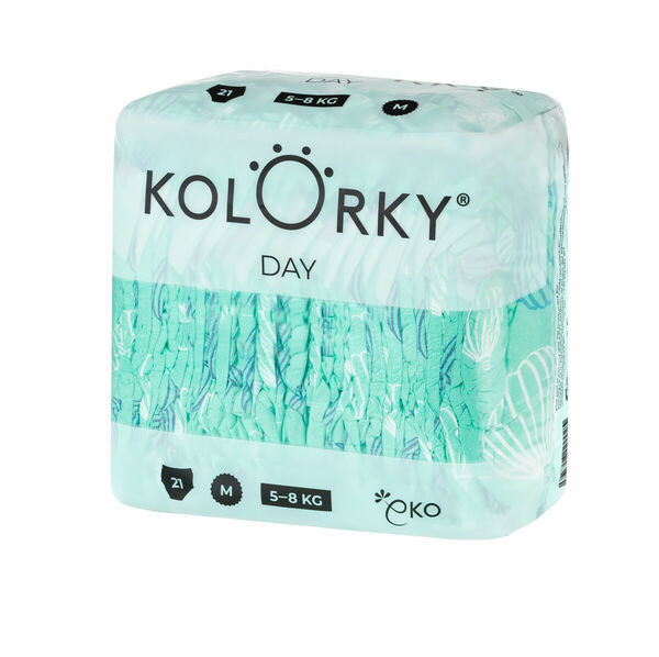 Kolorky DAY - balóny - M (5-8 kg) jednorázové eko plenky 21ks porovnat ceny