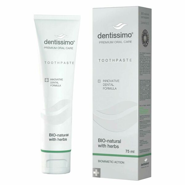 Dentissimo® švýcarská zubní pasta BIO-natural s bylinkami 75ml porovnat ceny