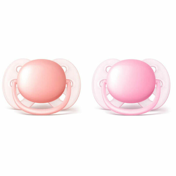 PHILIPS AVENT Šidítko Ultrasoft 0-6m. - dívka (2ks) porovnat ceny