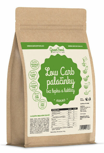 GreenFood Nutrition Low Carb Palačinky bez lepku a laktózy kakao 500g porovnat ceny