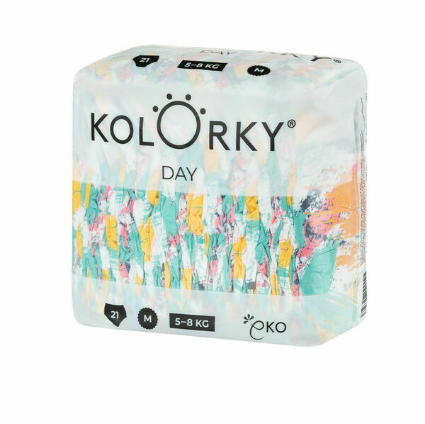 Kolorky DAY - štětce - M (5-8 kg) jednorázové eko plenky 21ks porovnat ceny