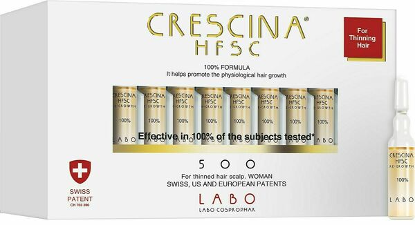 Crescina na podporu růstu vlasů (stupeň 500) ženy 20x3,5ml porovnat ceny
