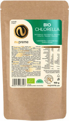 Nupreme BIO Chlorella prášek 100g porovnat ceny