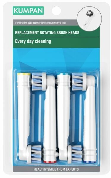 KUMPAN EB50P Optimal cross cleaning Náhradní hlavice pro rotační zubní kartáčky 4ks porovnat ceny