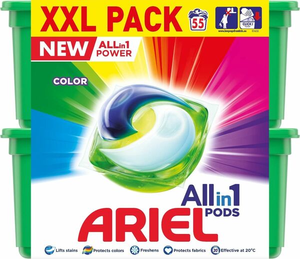 Ariel gelové kapsle Color 55ks porovnat ceny