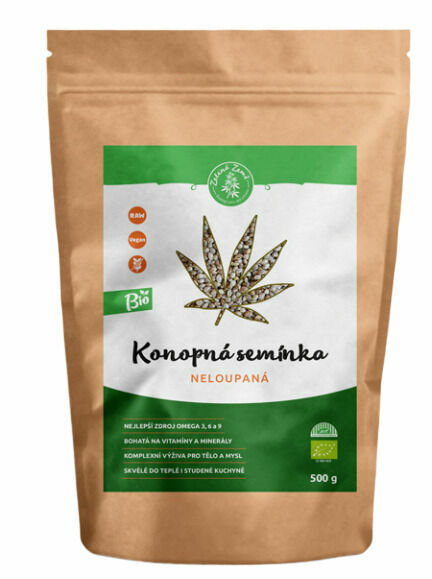 Zelená Země Konopné semínko neloupané BIO 500g porovnat ceny