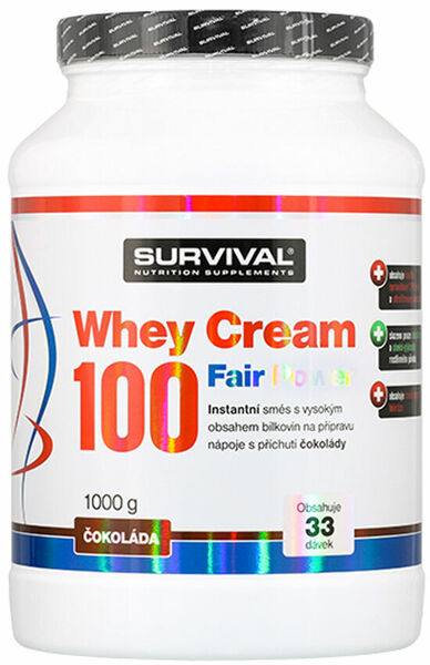 Survival Nutrition Whey Cream 100 Fair Power čokoláda 1000g porovnat ceny
