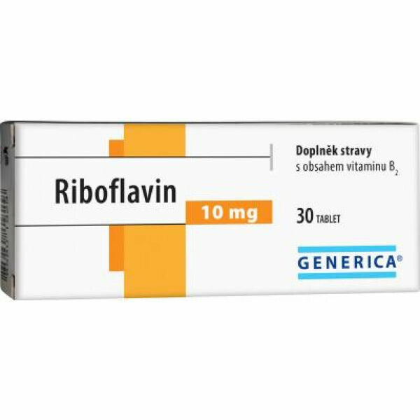 GENERICA Riboflavin 30 tablet porovnat ceny