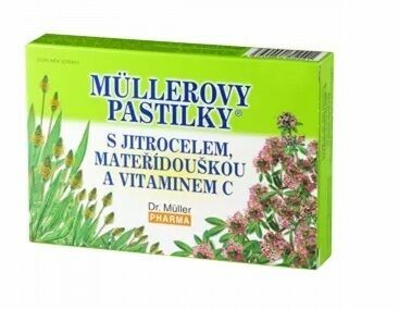 Dr.Muller  Müllerovy pastilky s jitrocelem+mateřídouškou 30+6 ks porovnat ceny