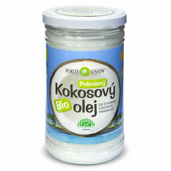 PURITY VISION Bio Kokosový olej panenský ve skle 900 ml porovnat ceny