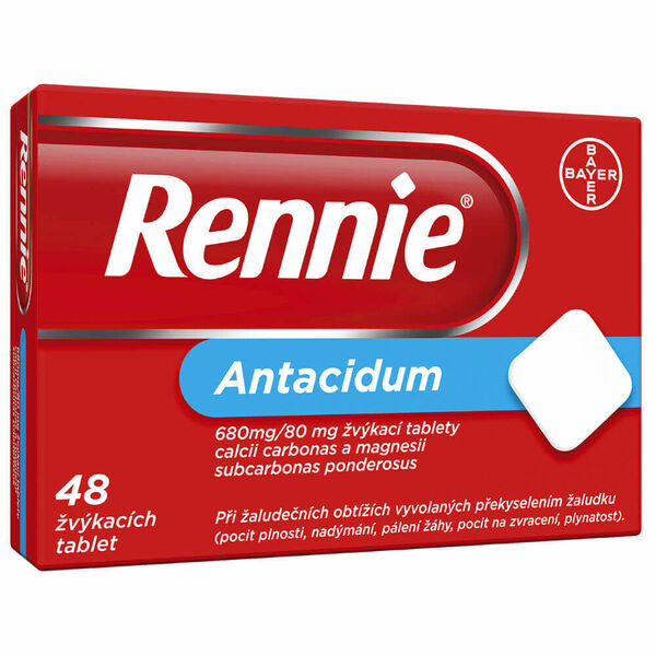 Rennie 48 žvýkacích tablet porovnat ceny