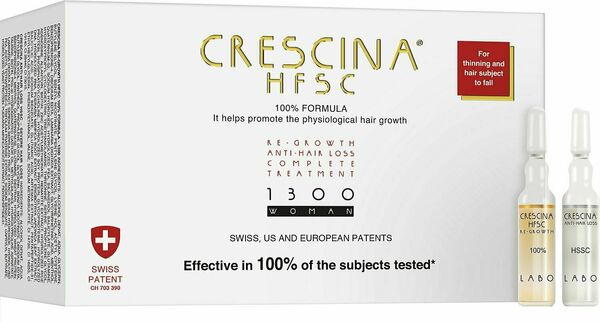 Crescina na podporu růstu vlasů a proti vypadávání vlasů (stupeň 1300) ženy 10+10x3.5 porovnat ceny