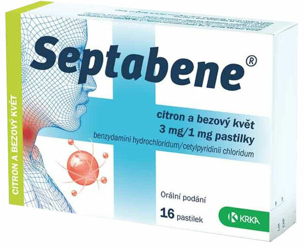 Septabene® 3mg/1mg citron a bezový květ 16 pastilek porovnat ceny