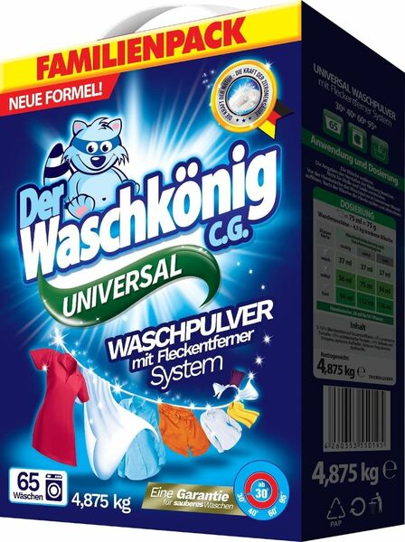 Der Waschkönig Universal prací prášek BOX (65 dávek) 4,875kg porovnat ceny
