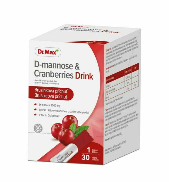 Dr.Max D-mannose & Cranberries Drink 30 sáčků porovnat ceny
