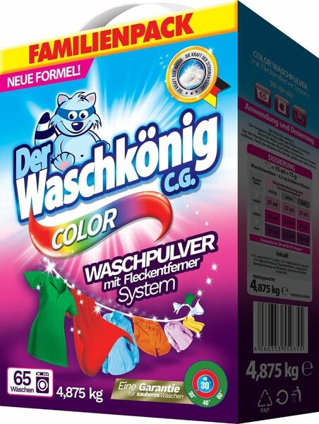 Der Waschkönig Color prací prášek BOX (65 dávek) 4,875kg porovnat ceny