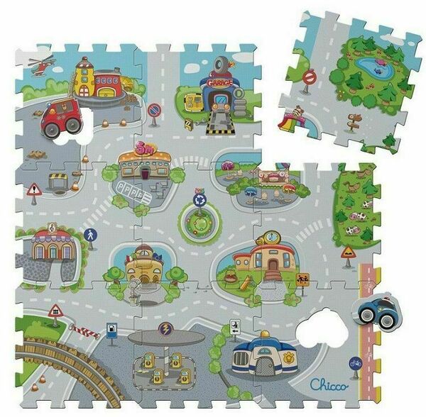 Chicco  Pěnové puzzle Mesto 30x30 cm, 9 ks porovnat ceny