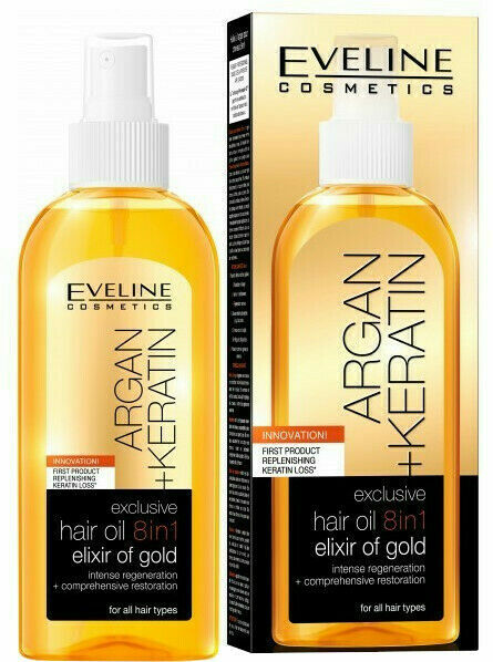 Eveline Cosmetics  Eveline Argan + Keratin - olej na vlasy 8v1 150ml porovnat ceny