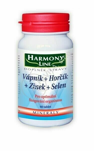 Harmony Line-Vápník+Hořčík+Zinek+Selen 60 tablet porovnání ceny