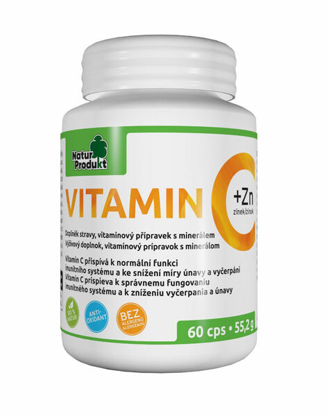 Naturprodukt Vitamin C 500 mg + zinek 10 mg 60 kapslí porovnat ceny