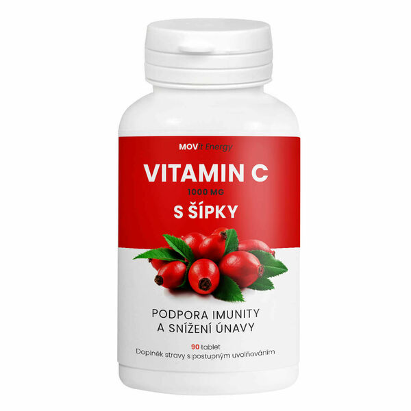 MOVit Energy  MOVit Vitamin C 1000 mg + šípky, prodl. úč., 90 tablet porovnat ceny