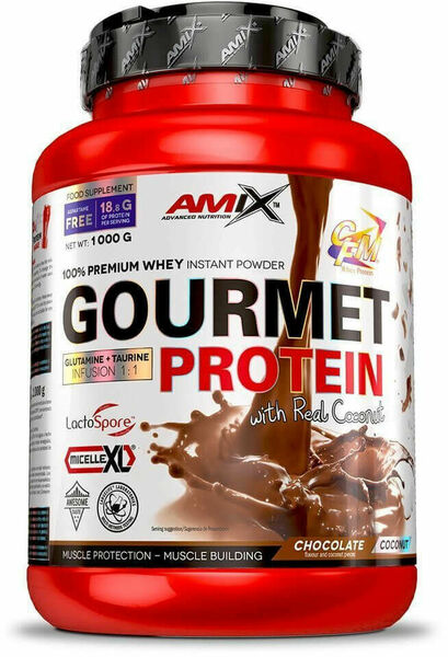 AMIX Gourmet Protein, Čokoláda-kokos, 1000g porovnat ceny